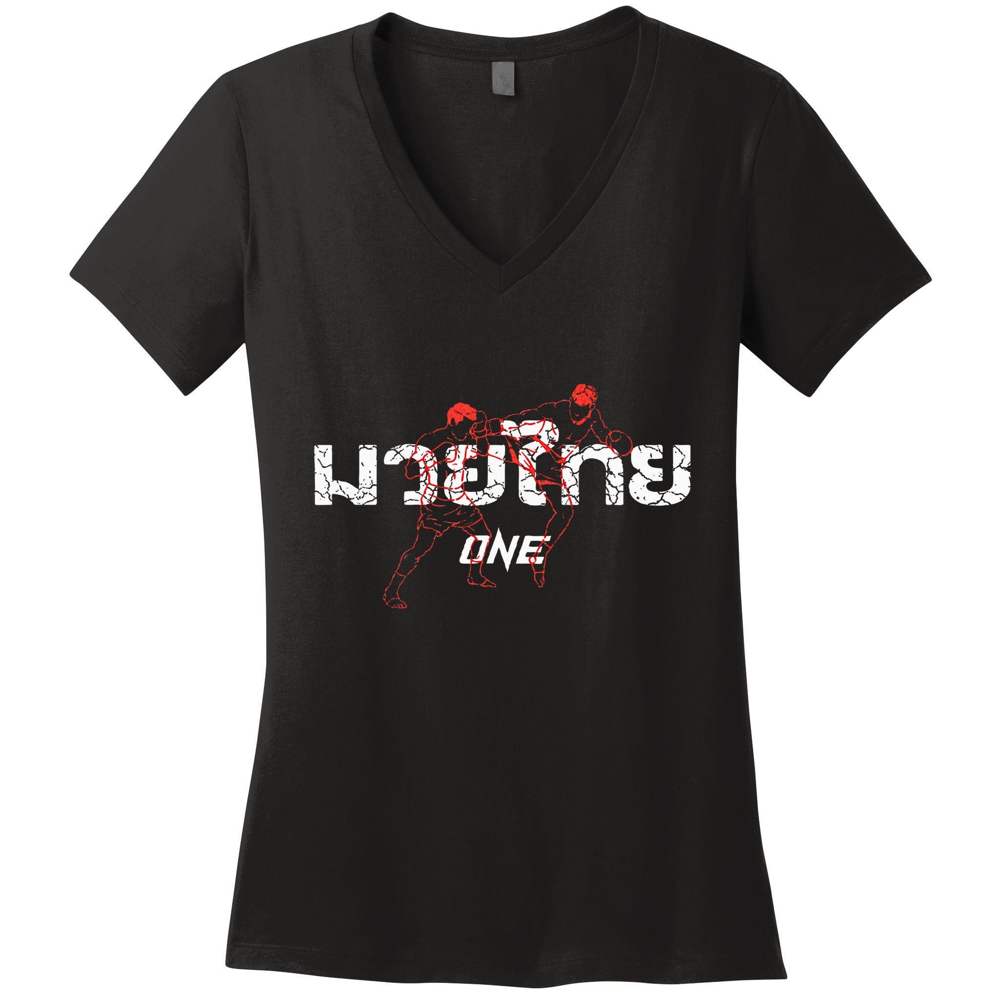 One Muay Thai Women's V-Neck T-Shirt