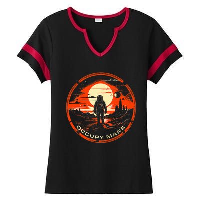 Occupy Mars Terraforming Ladies Halftime Notch Neck Tee