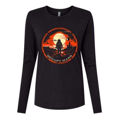 Occupy Mars Terraforming Womens Cotton Relaxed Long Sleeve T-Shirt