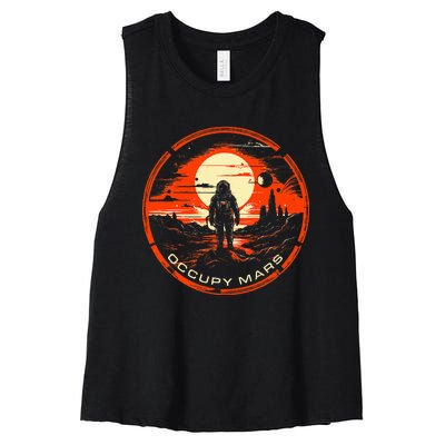 Occupy Mars Terraforming Women's Racerback Cropped Tank