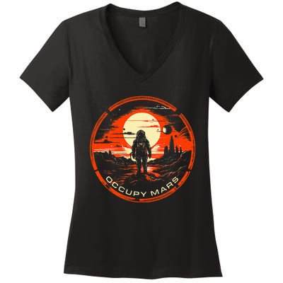 Occupy Mars Terraforming Women's V-Neck T-Shirt