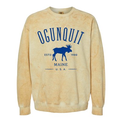 Ogunquit Maine Usa With Moose Design Souvenir Colorblast Crewneck Sweatshirt