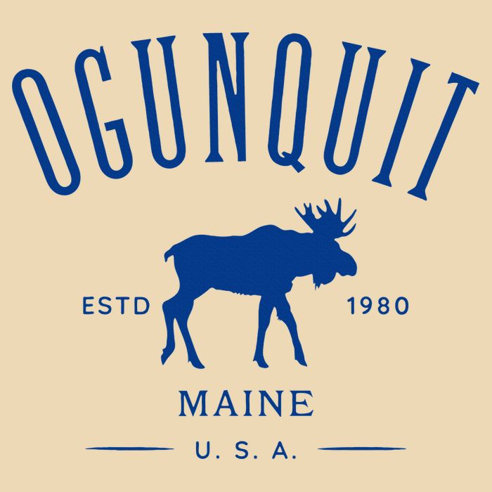 Ogunquit Maine Usa With Moose Design Souvenir Drawstring Bag