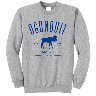 Ogunquit Maine Usa With Moose Design Souvenir Tall Sweatshirt