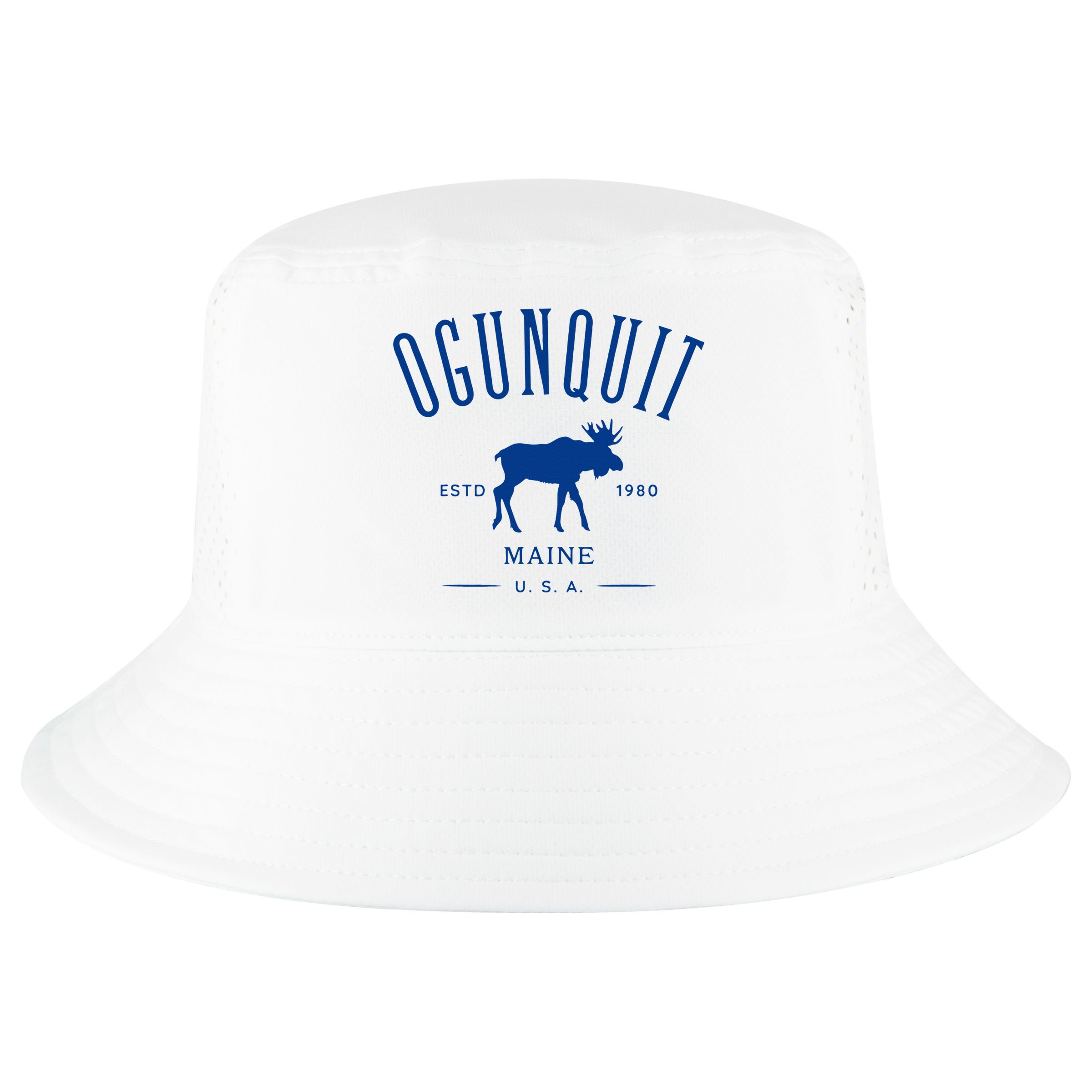 Ogunquit Maine Usa With Moose Design Souvenir Cool Comfort Performance Bucket Hat