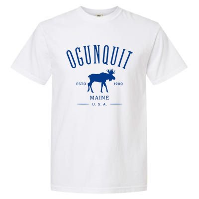 Ogunquit Maine Usa With Moose Design Souvenir Garment-Dyed Heavyweight T-Shirt