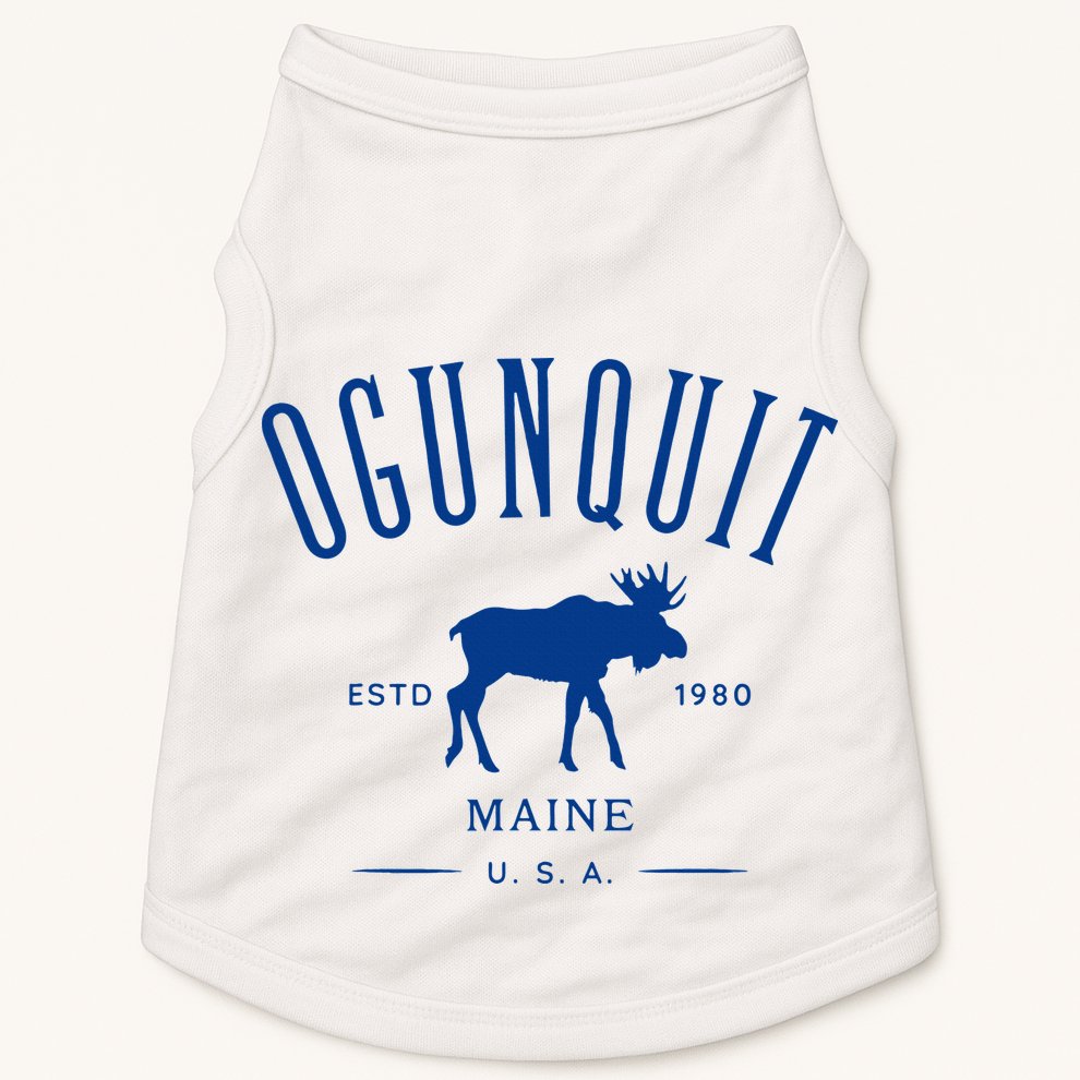 Ogunquit Maine Usa With Moose Design Souvenir Doggie Tank