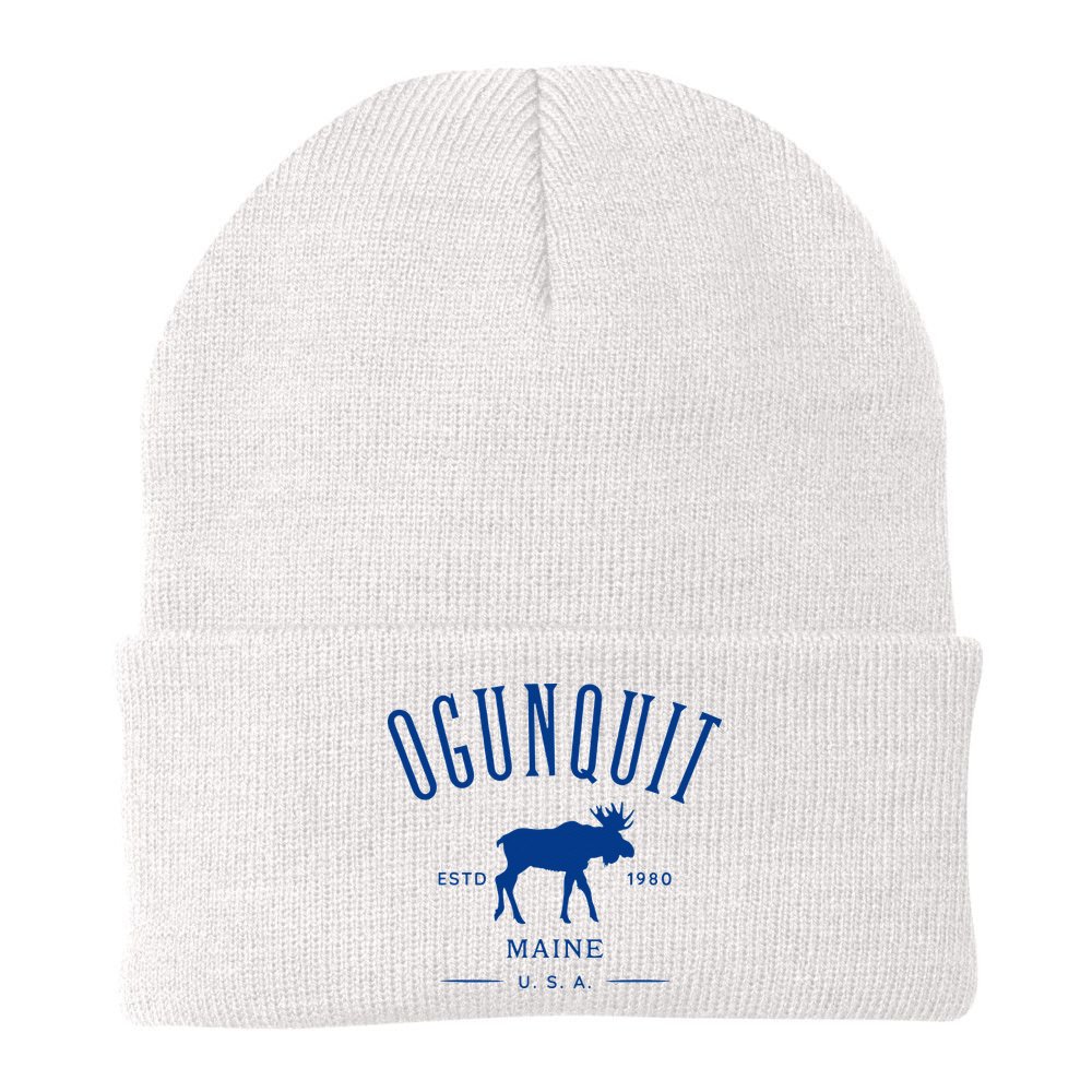 Ogunquit Maine Usa With Moose Design Souvenir Beanie