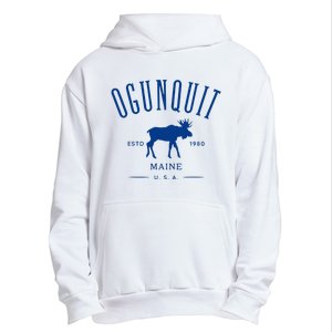 Ogunquit Maine Usa With Moose Design Souvenir Urban Pullover Hoodie