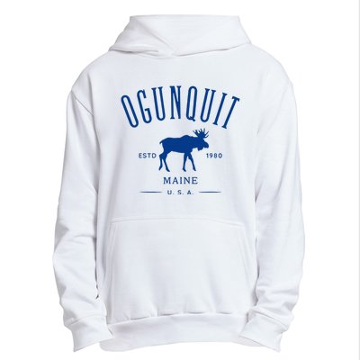 Ogunquit Maine Usa With Moose Design Souvenir Urban Pullover Hoodie