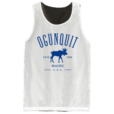 Ogunquit Maine Usa With Moose Design Souvenir Mesh Reversible Basketball Jersey Tank