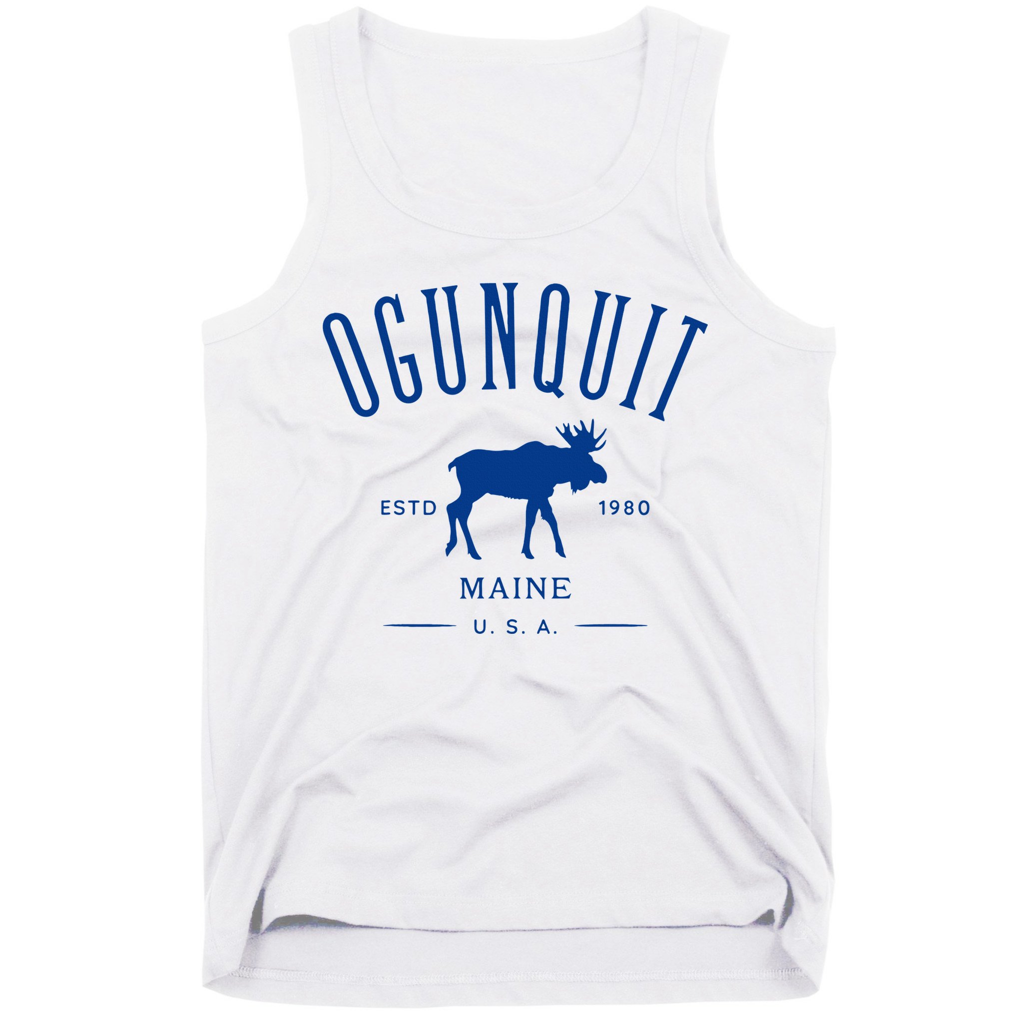 Ogunquit Maine Usa With Moose Design Souvenir Tank Top