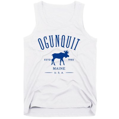 Ogunquit Maine Usa With Moose Design Souvenir Tank Top