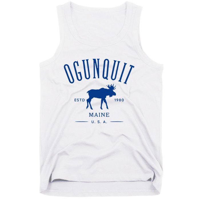 Ogunquit Maine Usa With Moose Design Souvenir Tank Top