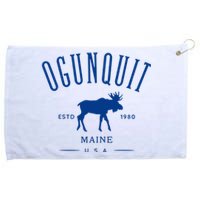 Ogunquit Maine Usa With Moose Design Souvenir Grommeted Golf Towel