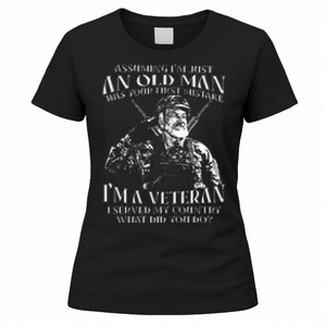 Old Man Veteran T Design Women's T-Shirt