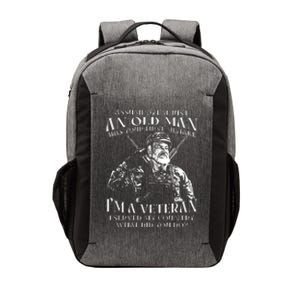 Old Man Veteran T Design Vector Backpack