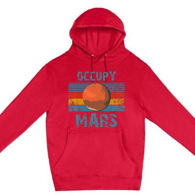 Occupy Mars Vintage Extraterrestrial Occupy Mars Premium Pullover Hoodie