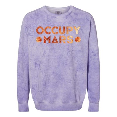 Occupy Mars Vintage Astronomy Space Explorer Rocket Science Colorblast Crewneck Sweatshirt