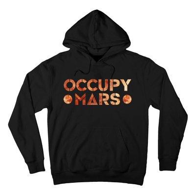 Occupy Mars Vintage Astronomy Space Explorer Rocket Science Hoodie