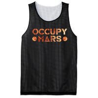 Occupy Mars Vintage Astronomy Space Explorer Rocket Science Mesh Reversible Basketball Jersey Tank