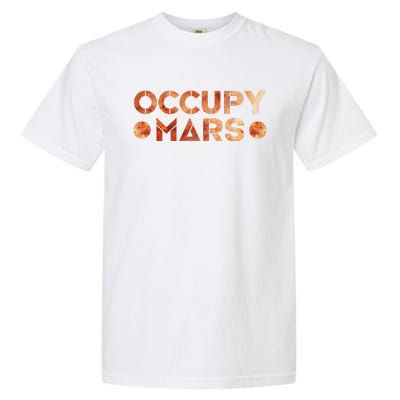 Occupy Mars Vintage Astronomy Space Explorer Rocket Science Garment-Dyed Heavyweight T-Shirt