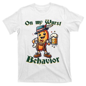 On My Wurst Behavior Funny Oktoberfest Costume Outfit German T-Shirt