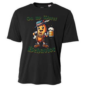 On My Wurst Behavior Funny Oktoberfest Costume Outfit German Cooling Performance Crew T-Shirt