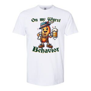 On My Wurst Behavior Funny Oktoberfest Costume Outfit German Softstyle CVC T-Shirt