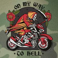 On My Way To Hell Motorcycle Legacy Tie Dye Trucker Hat