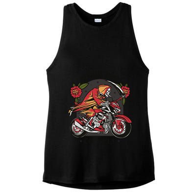 On My Way To Hell Motorcycle Ladies PosiCharge Tri-Blend Wicking Tank