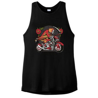 On My Way To Hell Motorcycle Ladies PosiCharge Tri-Blend Wicking Tank