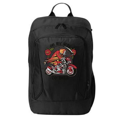 On My Way To Hell Motorcycle City Backpack