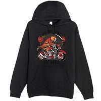 On My Way To Hell Motorcycle Premium Pullover Hoodie