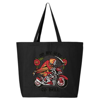 On My Way To Hell Motorcycle 25L Jumbo Tote