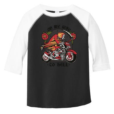 On My Way To Hell Motorcycle Toddler Fine Jersey T-Shirt