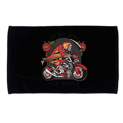 On My Way To Hell Motorcycle Microfiber Hand Towel