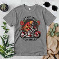 On My Way To Hell Motorcycle Premium T-Shirt