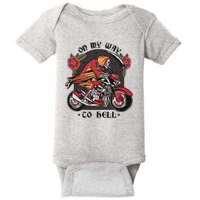 On My Way To Hell Motorcycle Baby Bodysuit