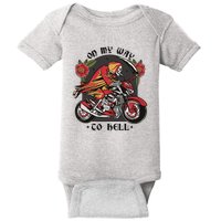 On My Way To Hell Motorcycle Baby Bodysuit