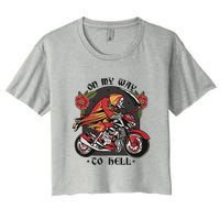 On My Way To Hell Motorcycle Crop Top