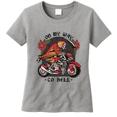 On My Way To Hell Motorcycle Womens T-Shirt