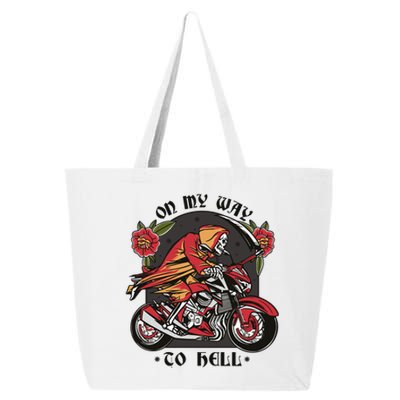 On My Way To Hell Motorcycle 25L Jumbo Tote