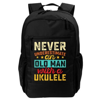 Old Man With Ukulele Hawaiian Guitar Player Music Musician Backpack