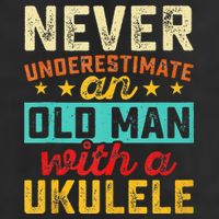 Old Man With Ukulele Hawaiian Guitar Player Music Musician Adult Drive Performance Visor