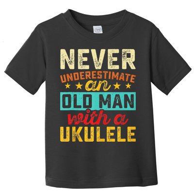 Old Man With Ukulele Hawaiian Guitar Player Music Musician Toddler T-Shirt