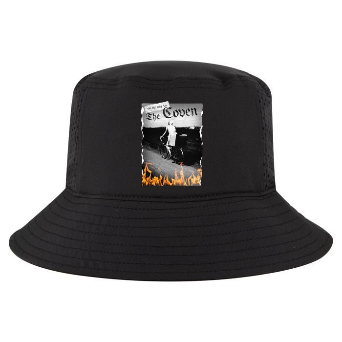 On My Way To The Coven Collage Flames Cool Comfort Performance Bucket Hat