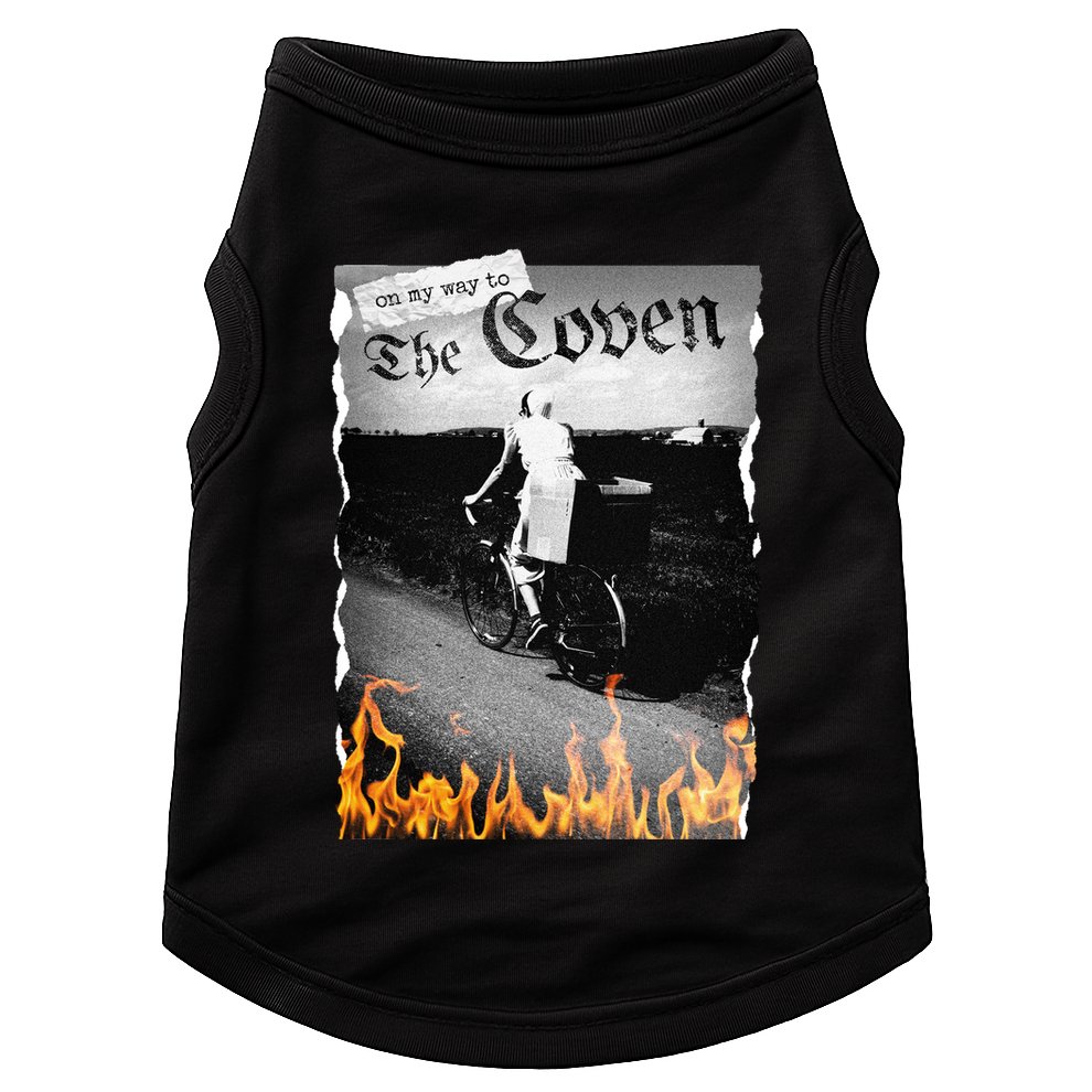 On My Way To The Coven Collage Flames Doggie Tank