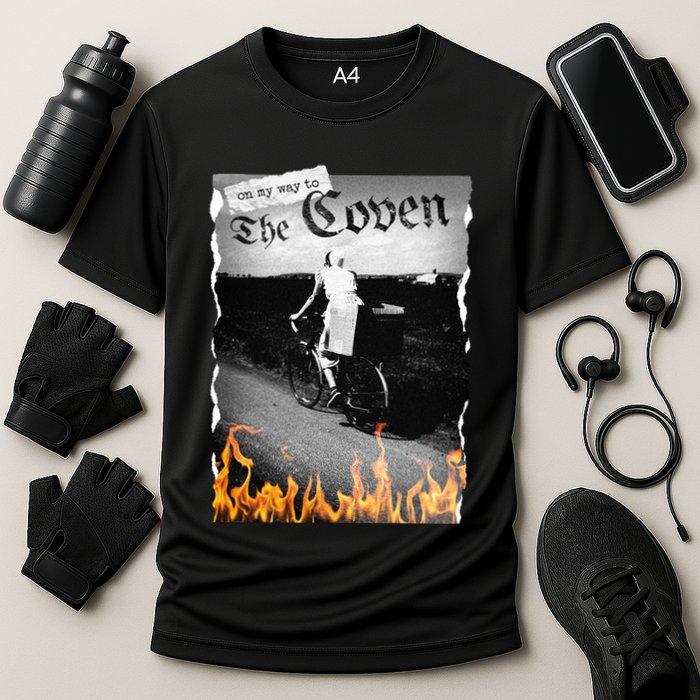 On My Way To The Coven Collage Flames Performance Shirt