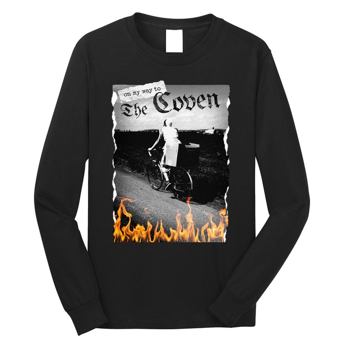 On My Way To The Coven Collage Flames Long Sleeve Shirt